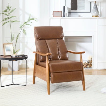 Light Brown 26.38 Adjustable Chaise Lounge Chair