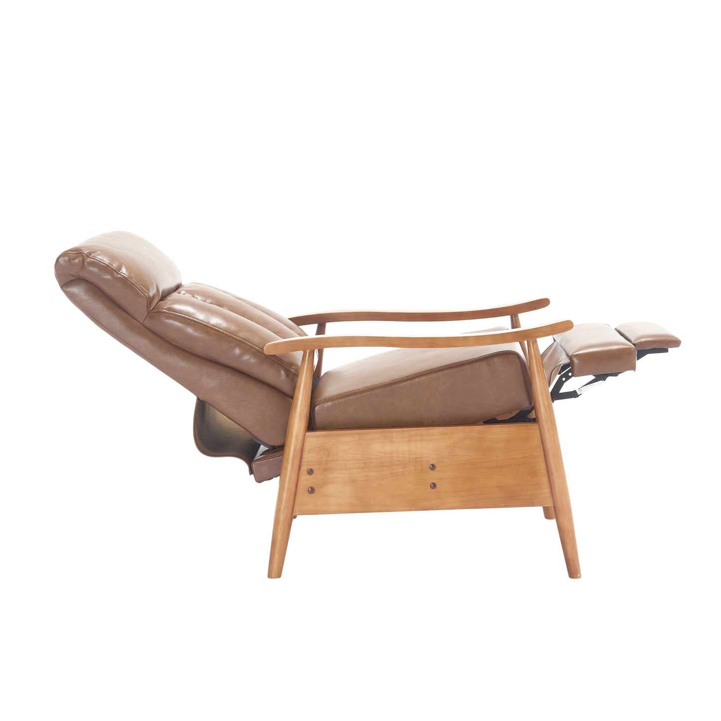 Light Brown 26.38 Adjustable Chaise Lounge Chair