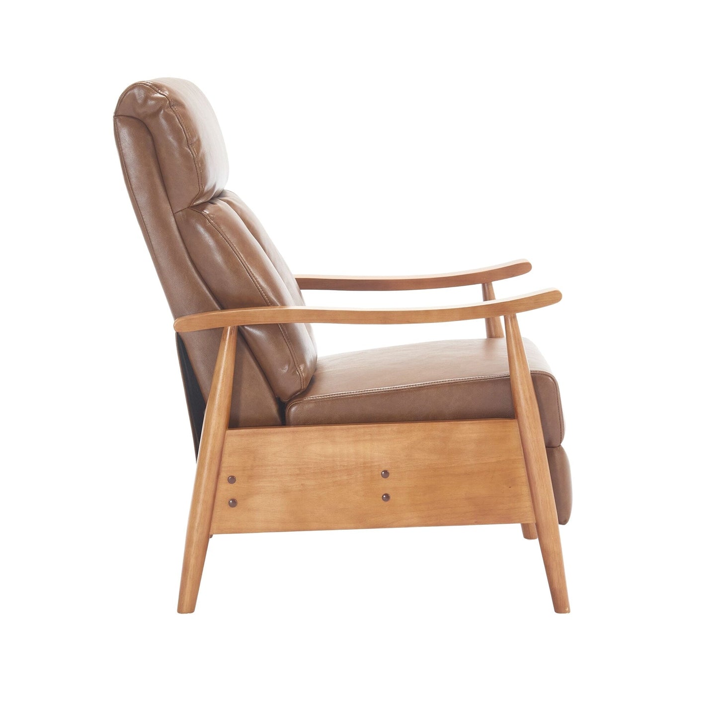 Light Brown 26.38 Adjustable Chaise Lounge Chair