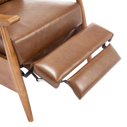 Light Brown 26.38 Adjustable Chaise Lounge Chair