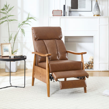Light Brown 26.38 Adjustable Chaise Lounge Chair