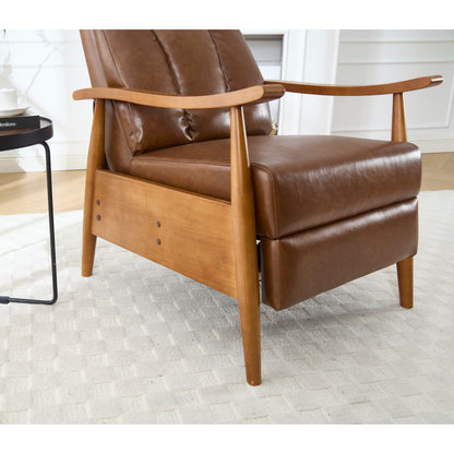 Light Brown 26.38 Adjustable Chaise Lounge Chair