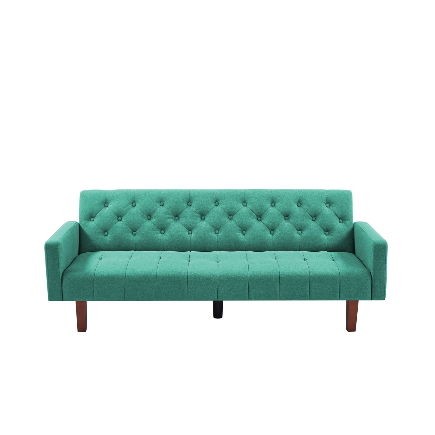Linen Loveseat Sofa Bed with Wood Frame