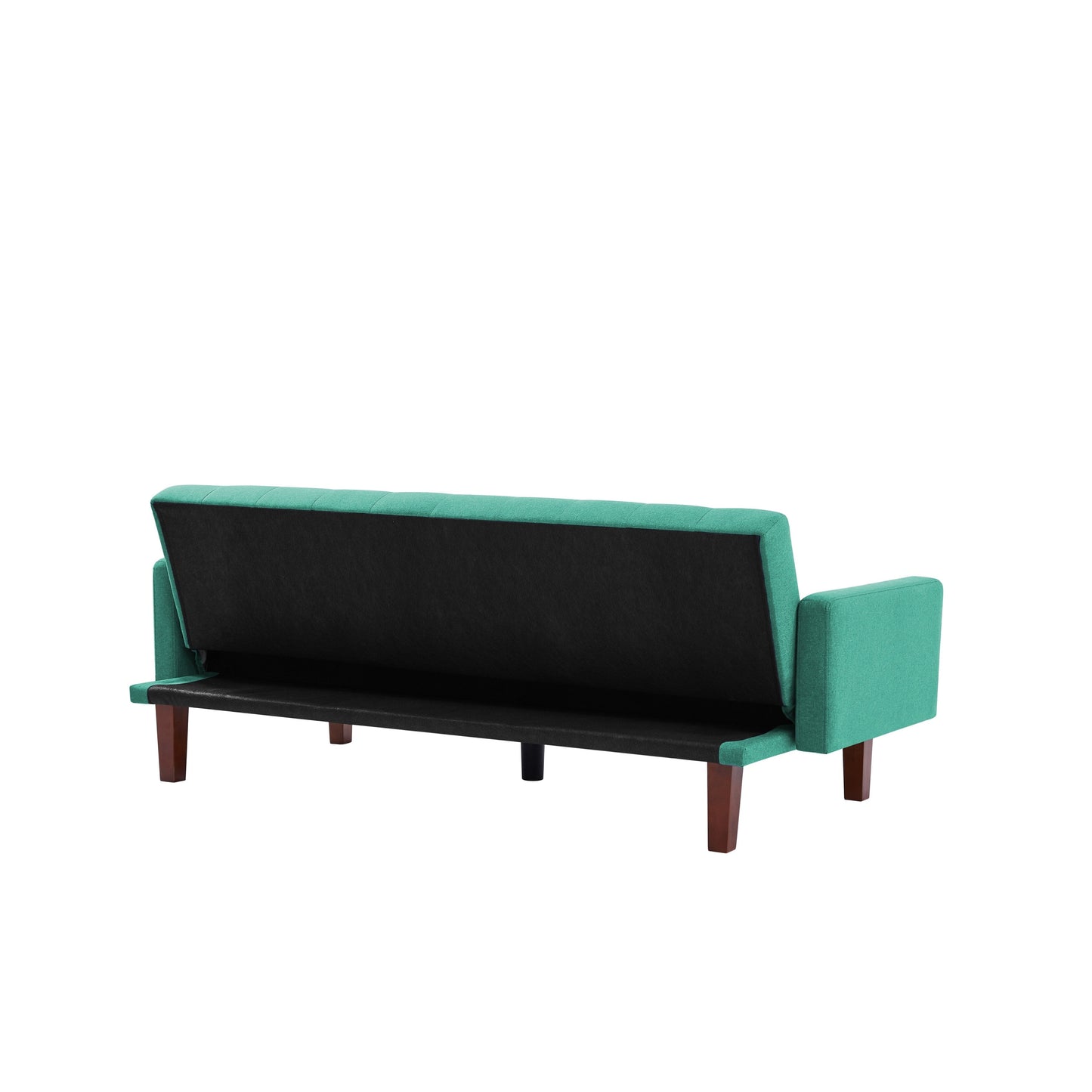 Linen Loveseat Sofa Bed with Wood Frame
