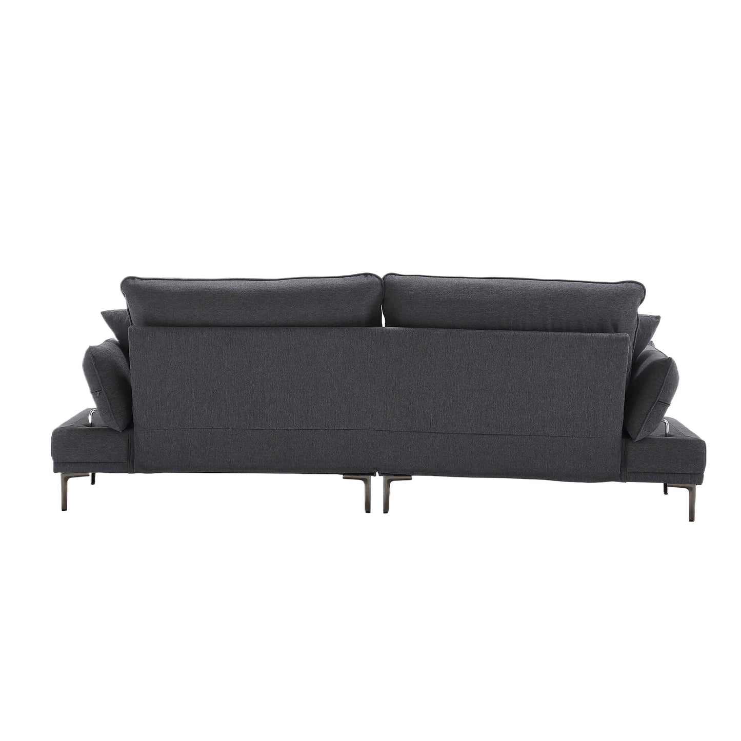 Linen Loveseat Sofa with Adjustable Armrests