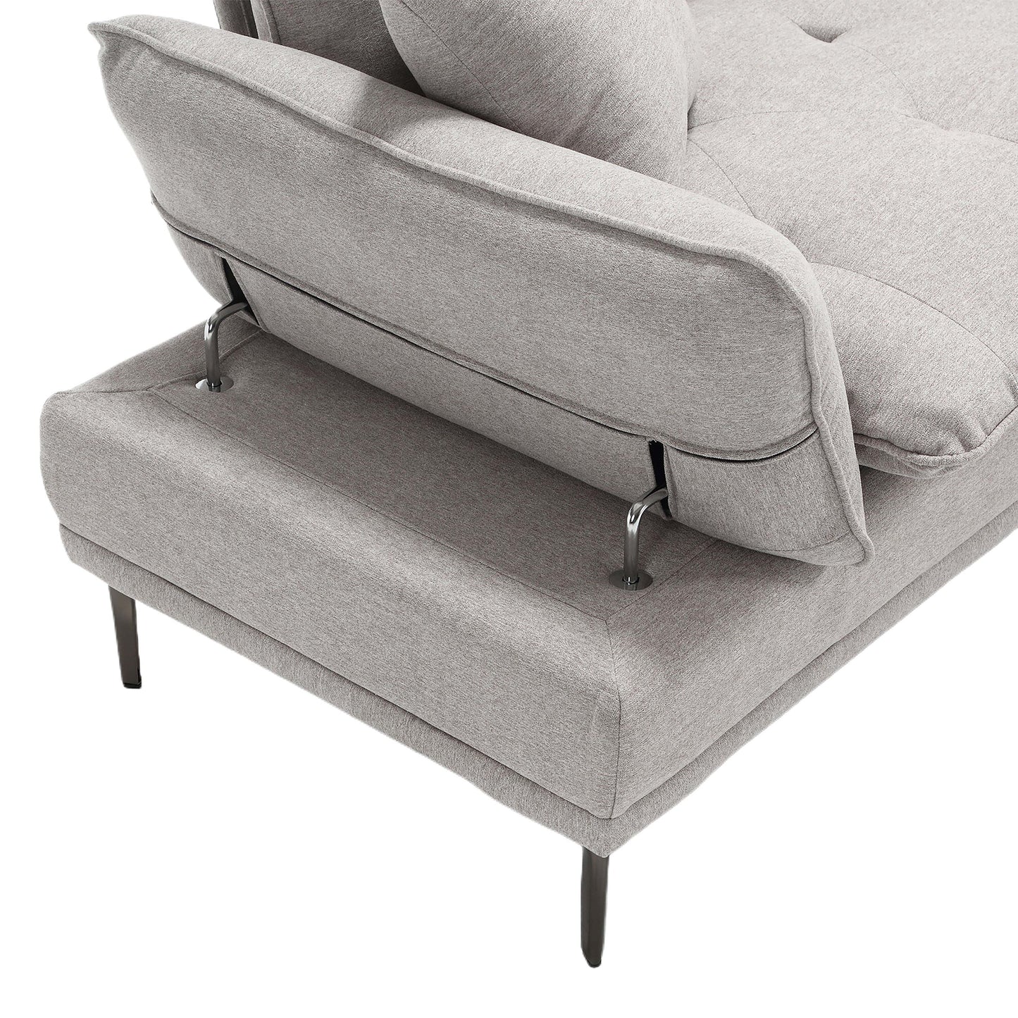 Linen Loveseat Sofa with Adjustable Armrests