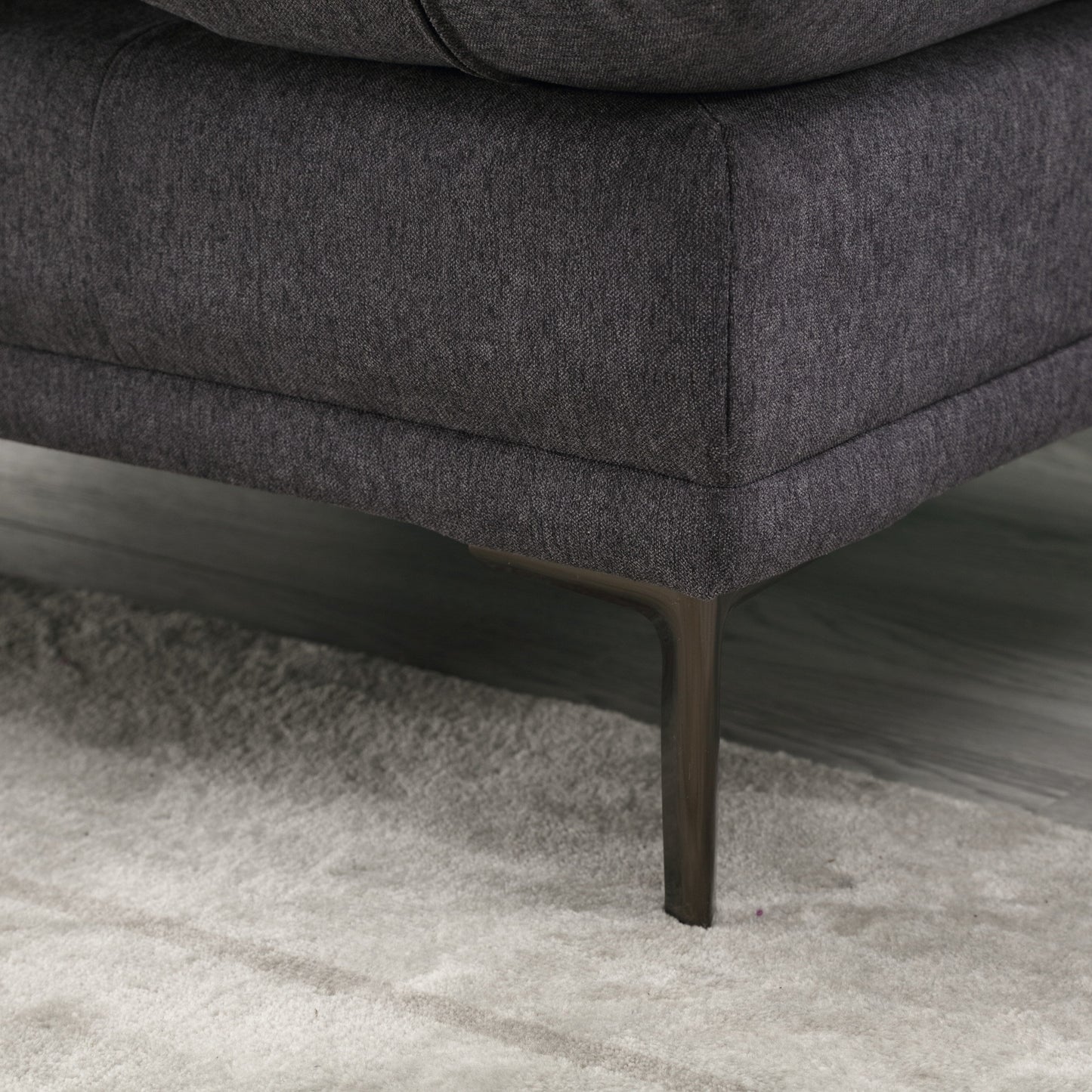 Linen Loveseat Sofa with Adjustable Armrests