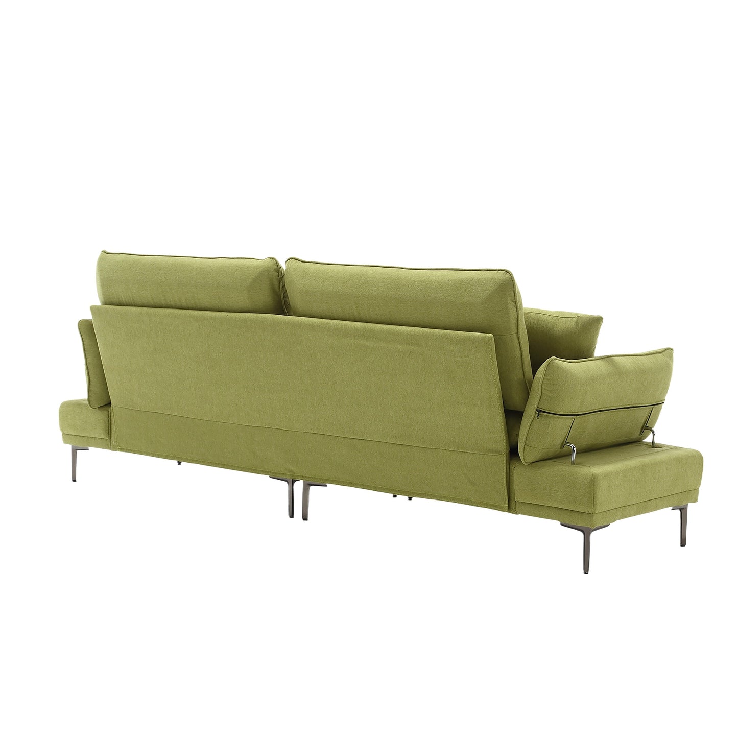 Linen Loveseat Sofa with Adjustable Armrests