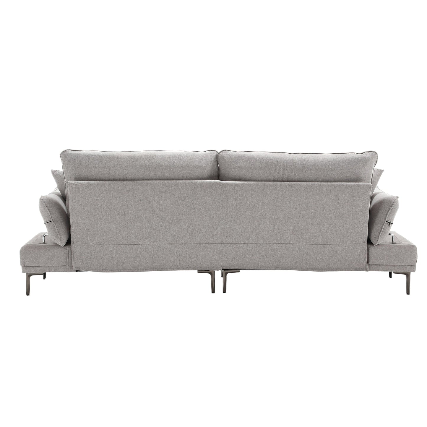 Linen Loveseat Sofa with Adjustable Armrests