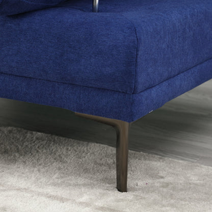 Linen Loveseat Sofa with Adjustable Armrests
