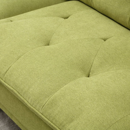 Linen Loveseat Sofa with Adjustable Armrests