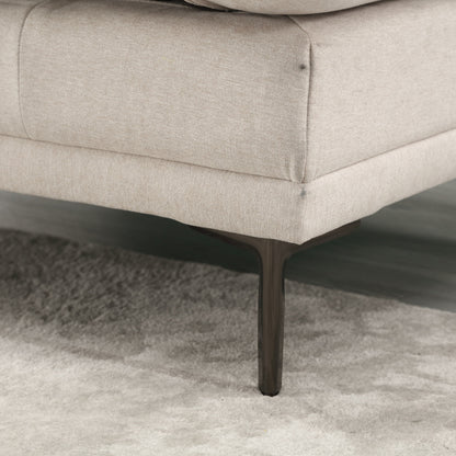 Linen Loveseat Sofa with Adjustable Armrests