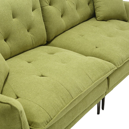 Linen Loveseat Sofa with Adjustable Armrests