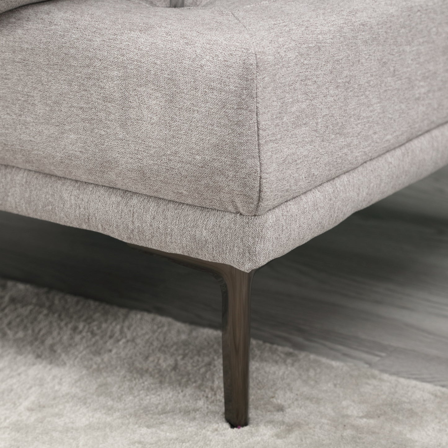 Linen Loveseat Sofa with Adjustable Armrests