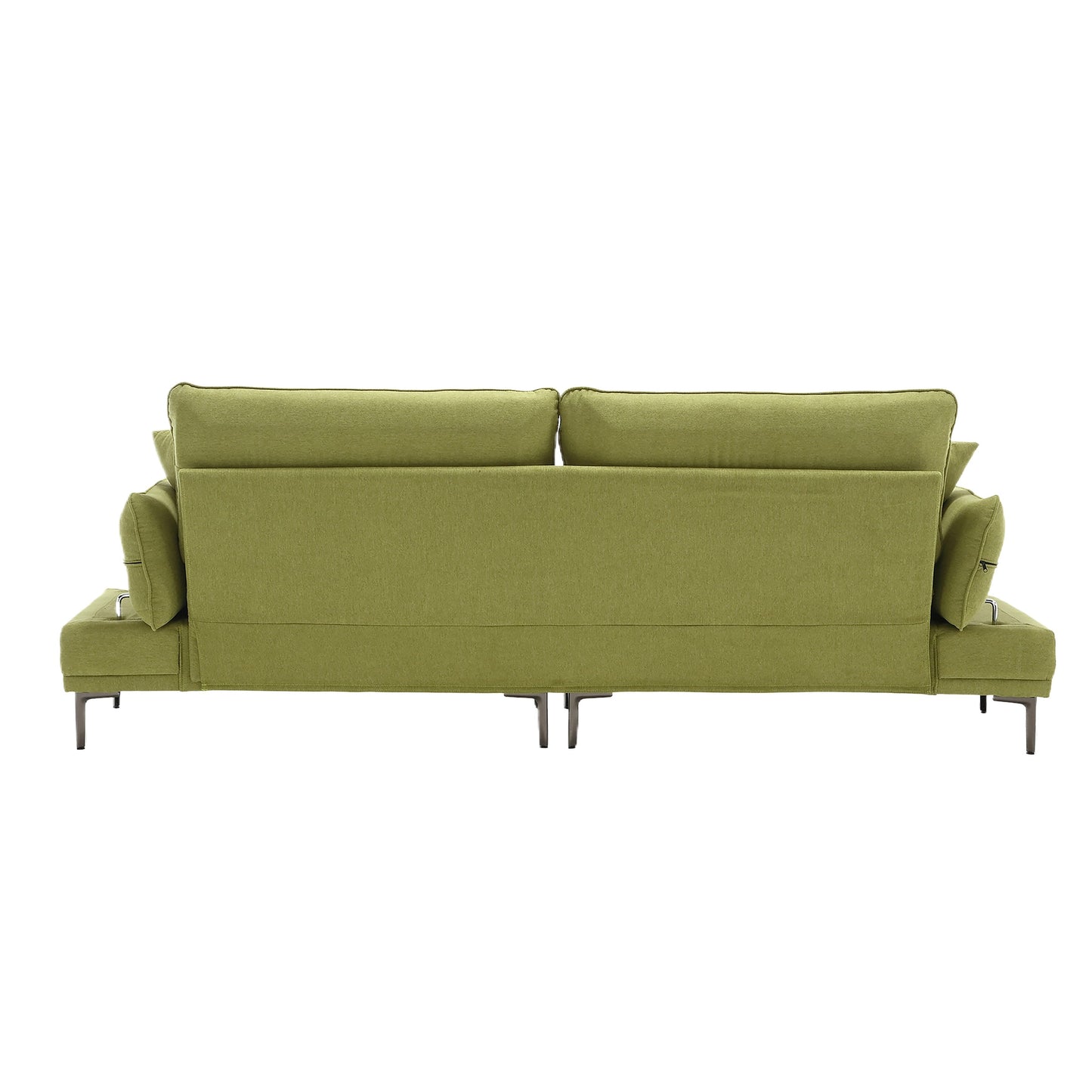 Linen Loveseat Sofa with Adjustable Armrests
