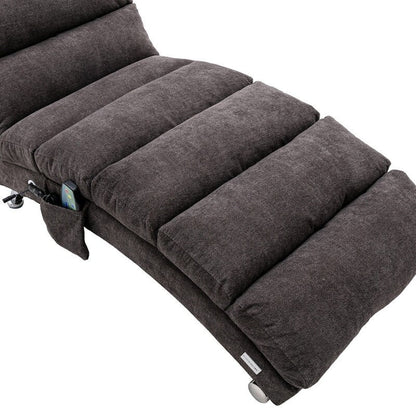 Linen Massage recliner Interior with remote control, ergonomic electric massage recliner, 5 modes