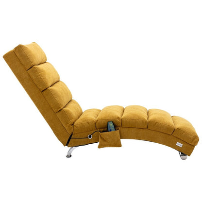 Linen Massage recliner Interior with remote control, ergonomic electric massage recliner, 5 modes