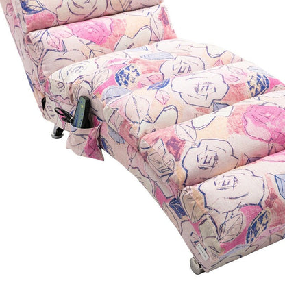 Linen Massage recliner Interior with remote control, ergonomic electric massage recliner, 5 modes