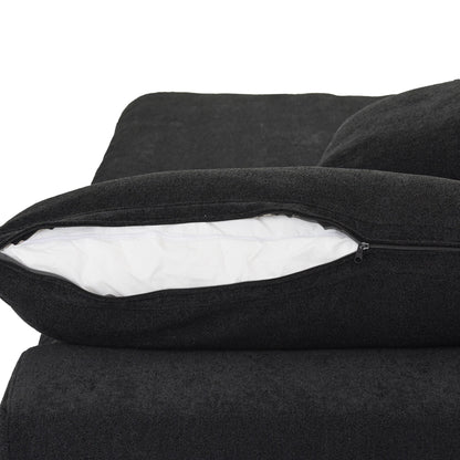 Linen Sectional Sofa Modern Upholstered Loveseat Couch