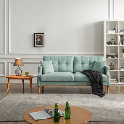 Upholstered Sofa with Waterproof Fabric and USB Port - 32.30 x 70.10 x 35.03