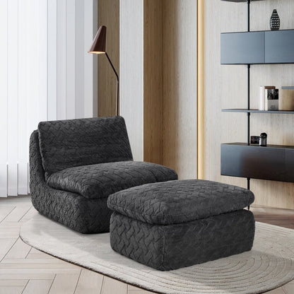 Full Compression Sofa Chair With Swivel Add Ottoman