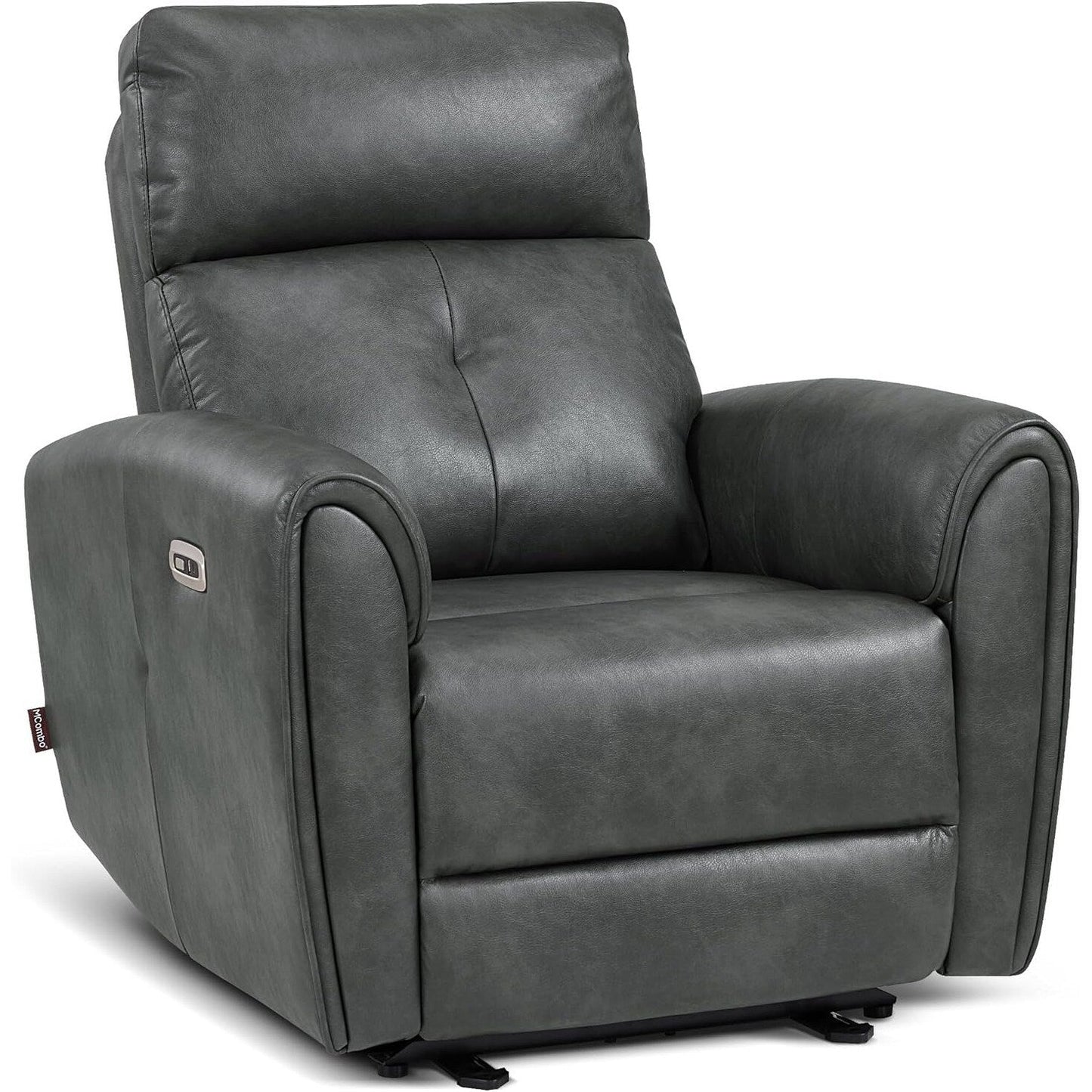 MCombo Power Small Recliners, Modern Zero Wall Hugger Recliners Chair with Lumbar Support, USB and Charging Ports, FSC Certified