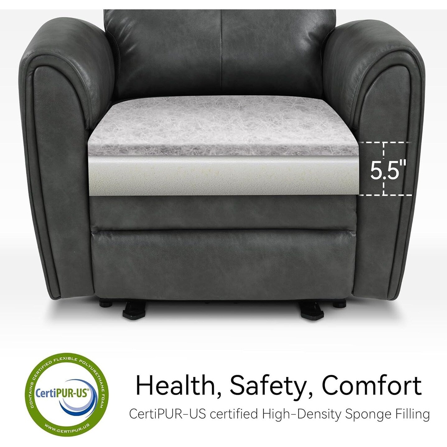 MCombo Power Small Recliners, Modern Zero Wall Hugger Recliners Chair with Lumbar Support, USB and Charging Ports, FSC Certified