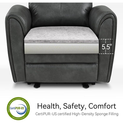 MCombo Power Small Recliners, Modern Zero Wall Hugger Recliners Chair with Lumbar Support, USB and Charging Ports, FSC Certified
