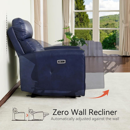 MCombo Power Small Recliners, Modern Zero Wall Hugger Recliners Chair with Lumbar Support, USB and Charging Ports, FSC Certified