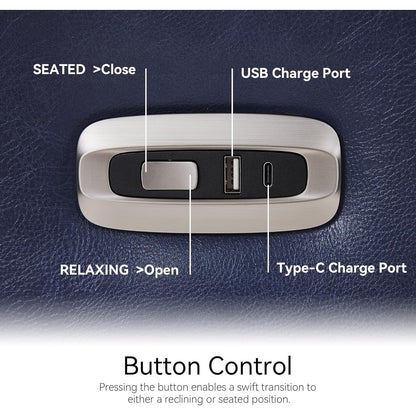 MCombo Power Small Recliners, Modern Zero Wall Hugger Recliners Chair with Lumbar Support, USB and Charging Ports, FSC Certified