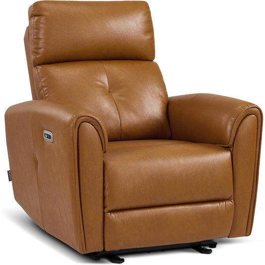 MCombo Power Small Recliners, Modern Zero Wall Hugger Recliners Chair with Lumbar Support, USB and Charging Ports, FSC Certified