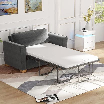 Mixoy Modern Pull Out Sofa Bed,Velvet Sleeper Loveseat Couch Bed