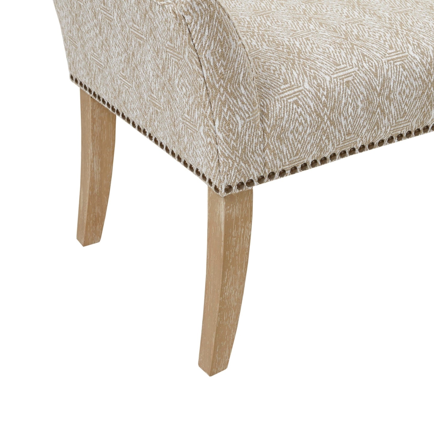 Madison Park Welburn 49.5 Upholstered Bench with Back & Wood Legs