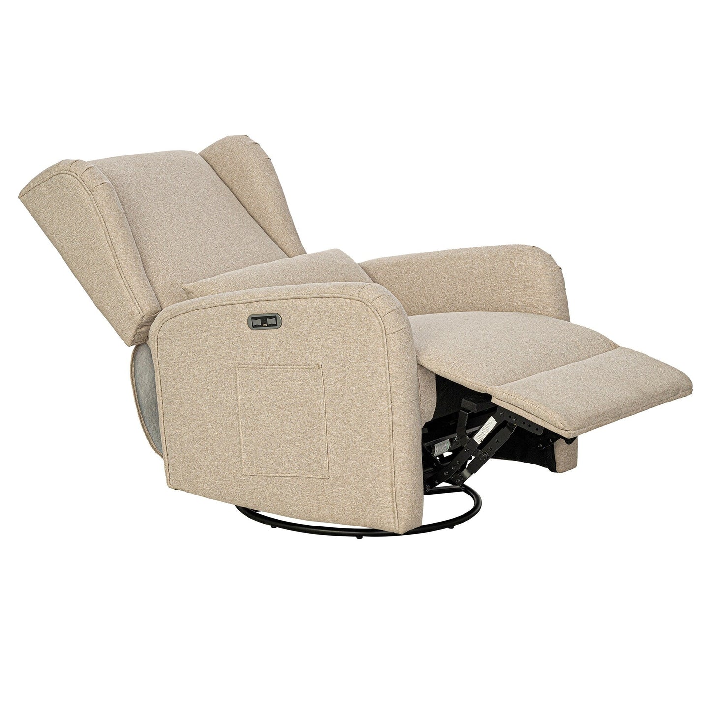 Madison Park Candace Power Recliner 3-in-1 with Swivel, Glider, USB Ports