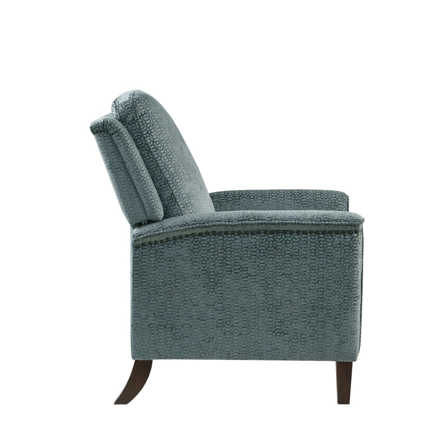 Madison Park Cecile Blue Push Back Recliner