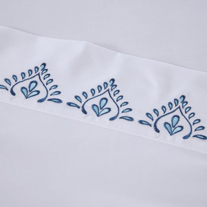Madison Park Embroidered Microfiber 4 PC Sheet Set