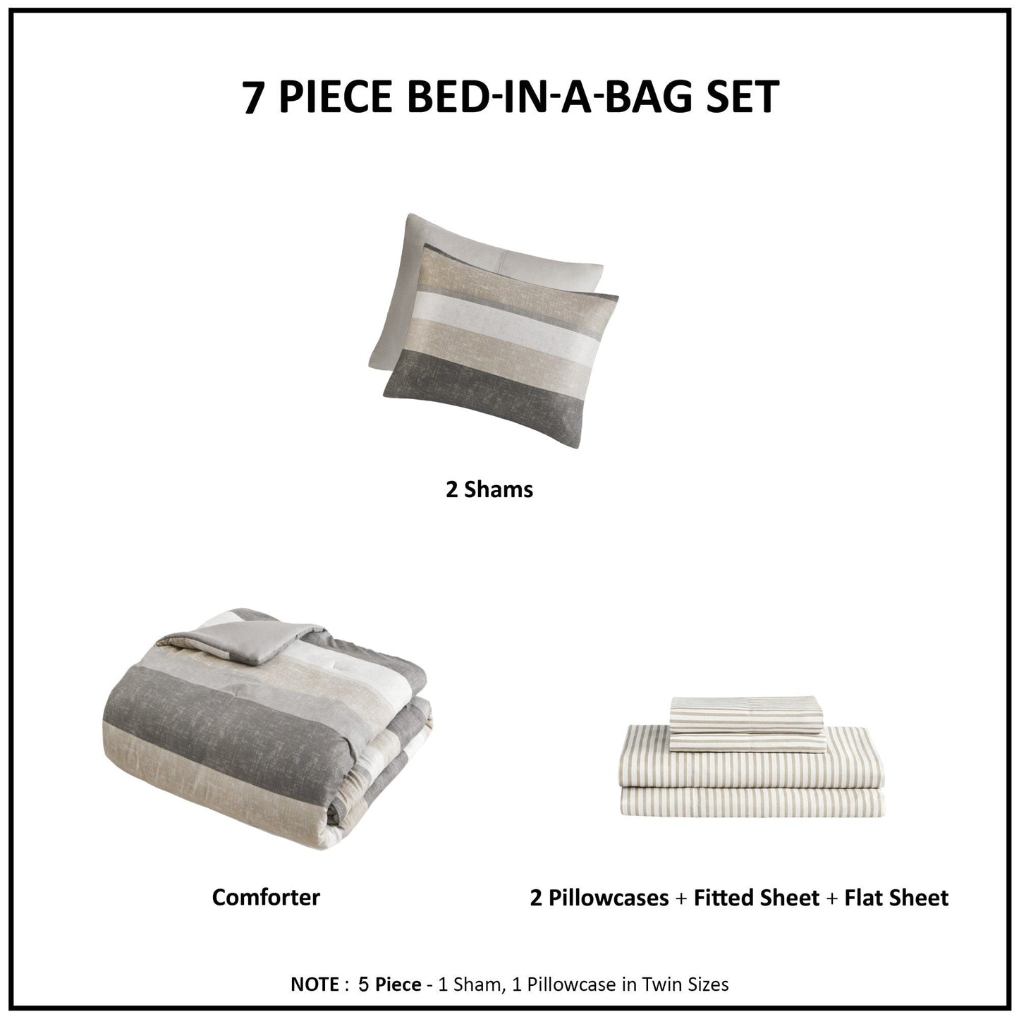 Madison Park Essentials Deacon Comforter Set with Bed Sheets