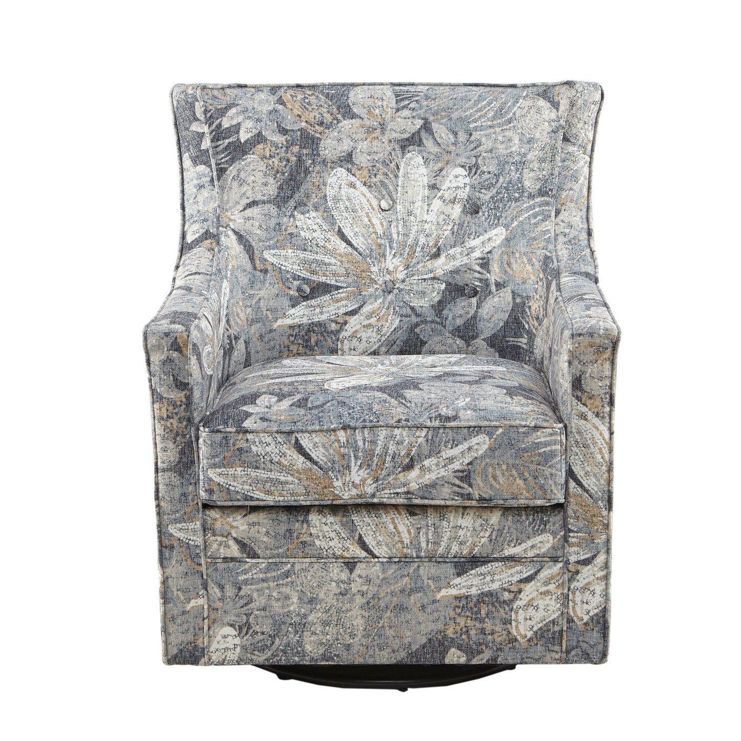 Madison Park Minkoff Blue Curve Back Swivel Glider Chair
