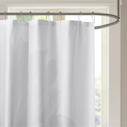 Madison Park Quinn Printed Floral Cotton Shower Curtain