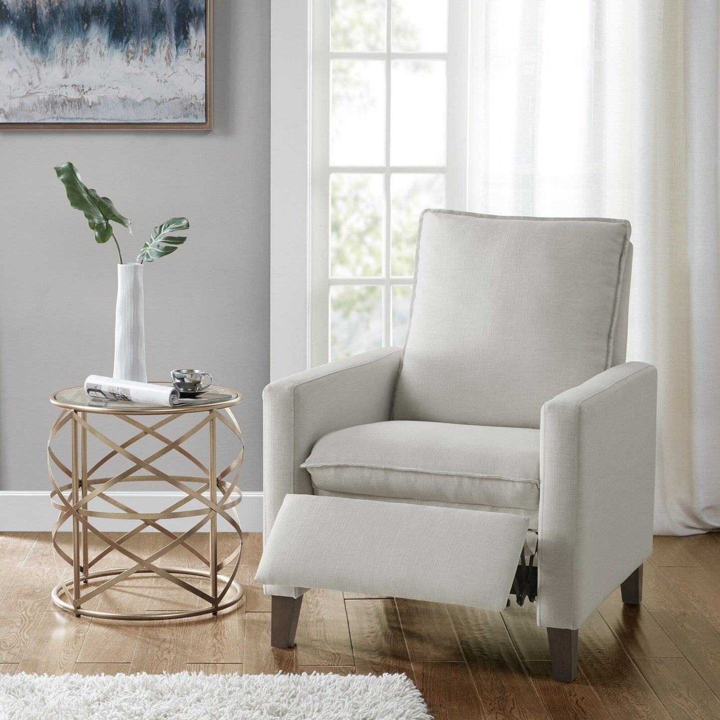 Madison Park Sierra Upholstered Manual Push Back Recliner