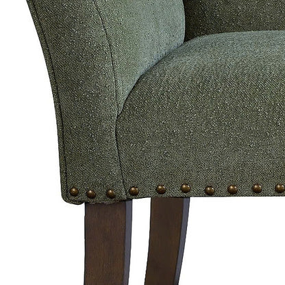 Madison Park Welburn 49.5 Upholstered Bench with Back & Wood Legs