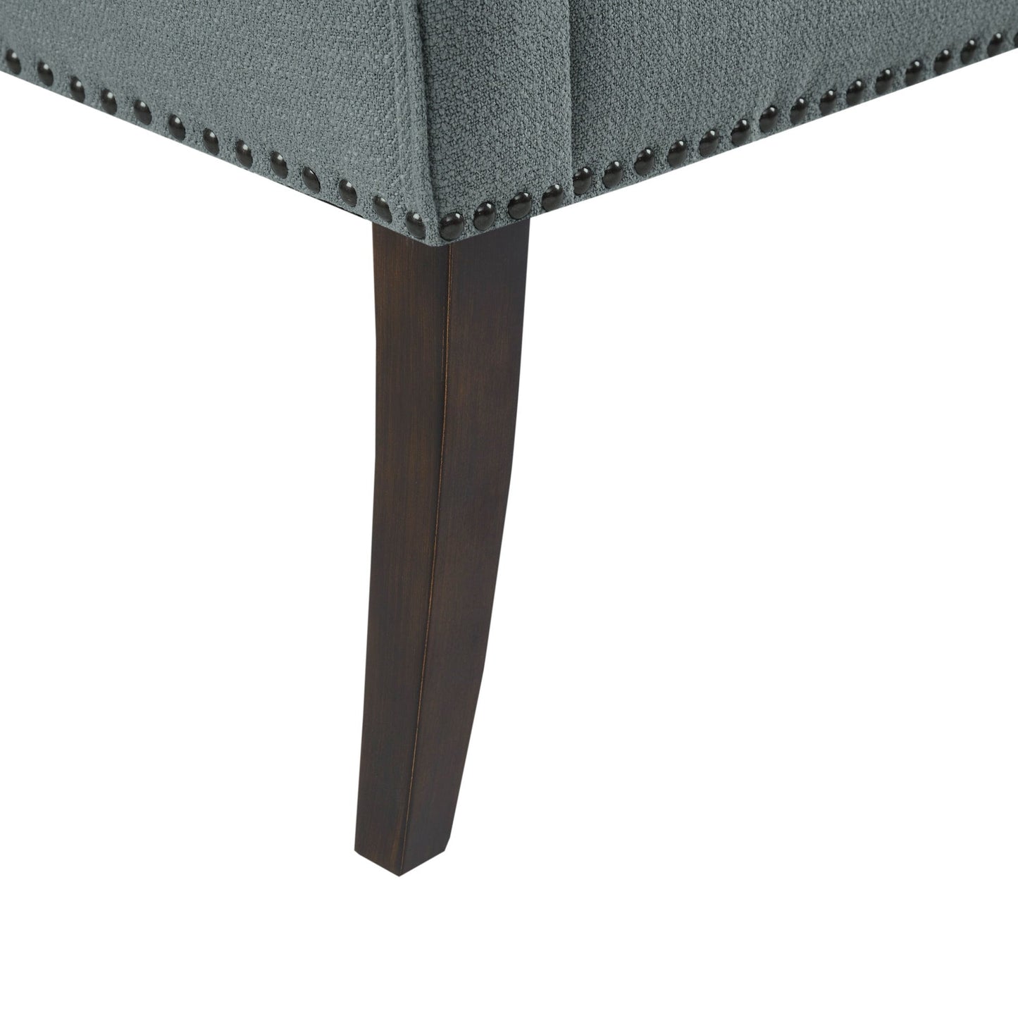 Madison Park Welburn 49.5 Upholstered Bench with Back & Wood Legs