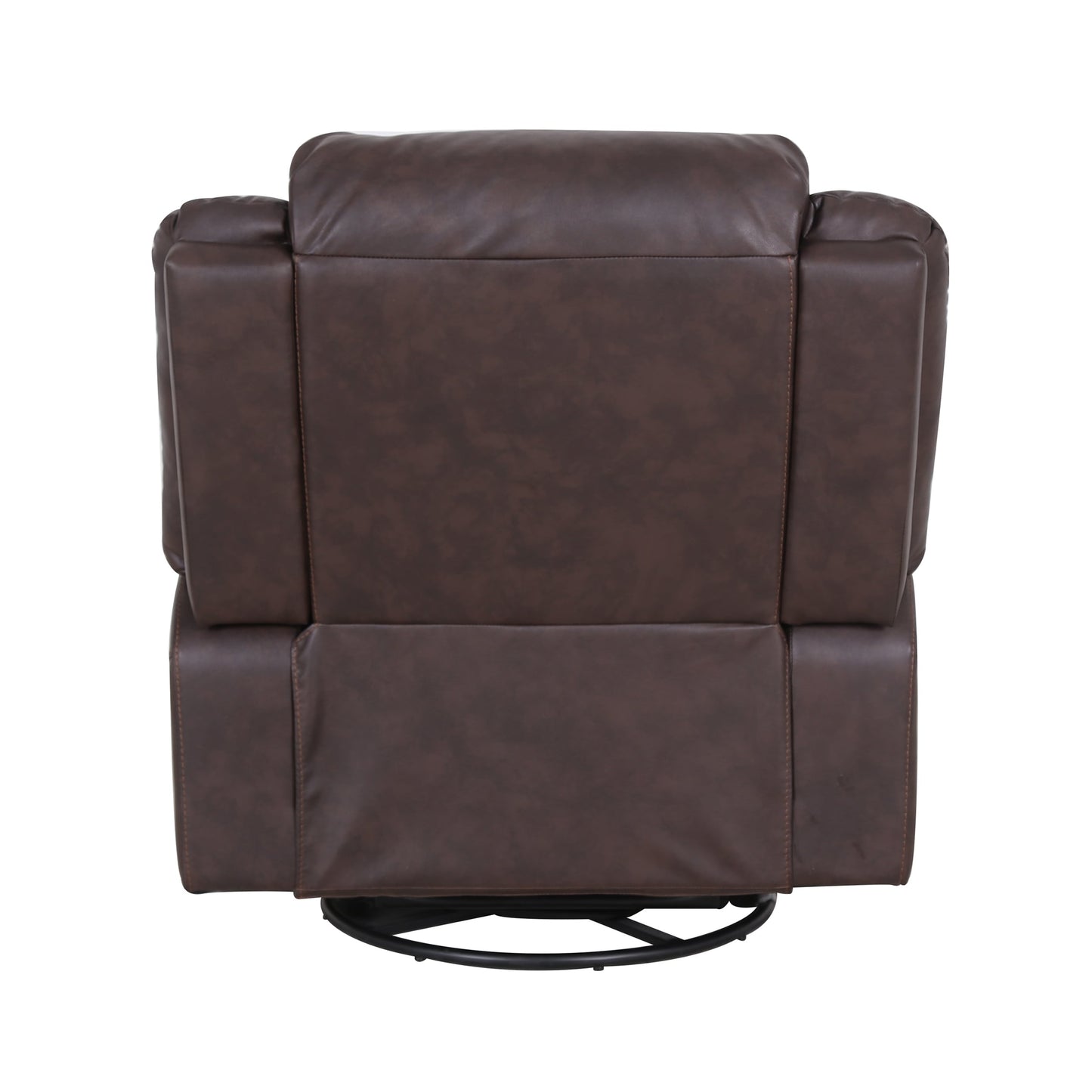 Malic Tufted Faux Leather Swivel Recliner by Christopher Knight Home
