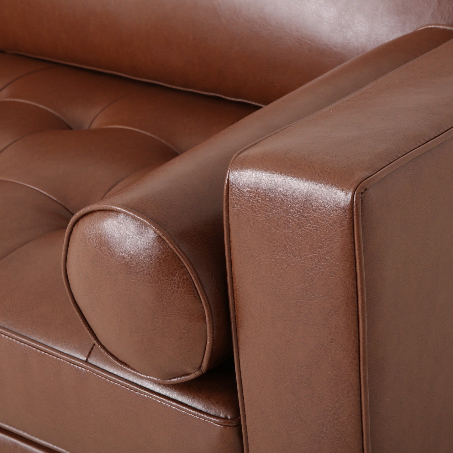 Malinta Contemporary Tufted 3 Seater Sofa by Christopher Knight Home - 82.25 L x 33.00 W x 33.00 H