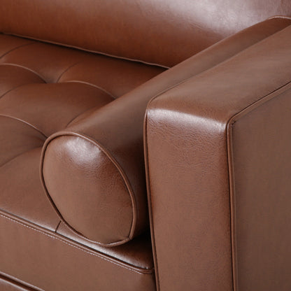 Malinta Contemporary Tufted 3 Seater Sofa by Christopher Knight Home - 82.25 L x 33.00 W x 33.00 H