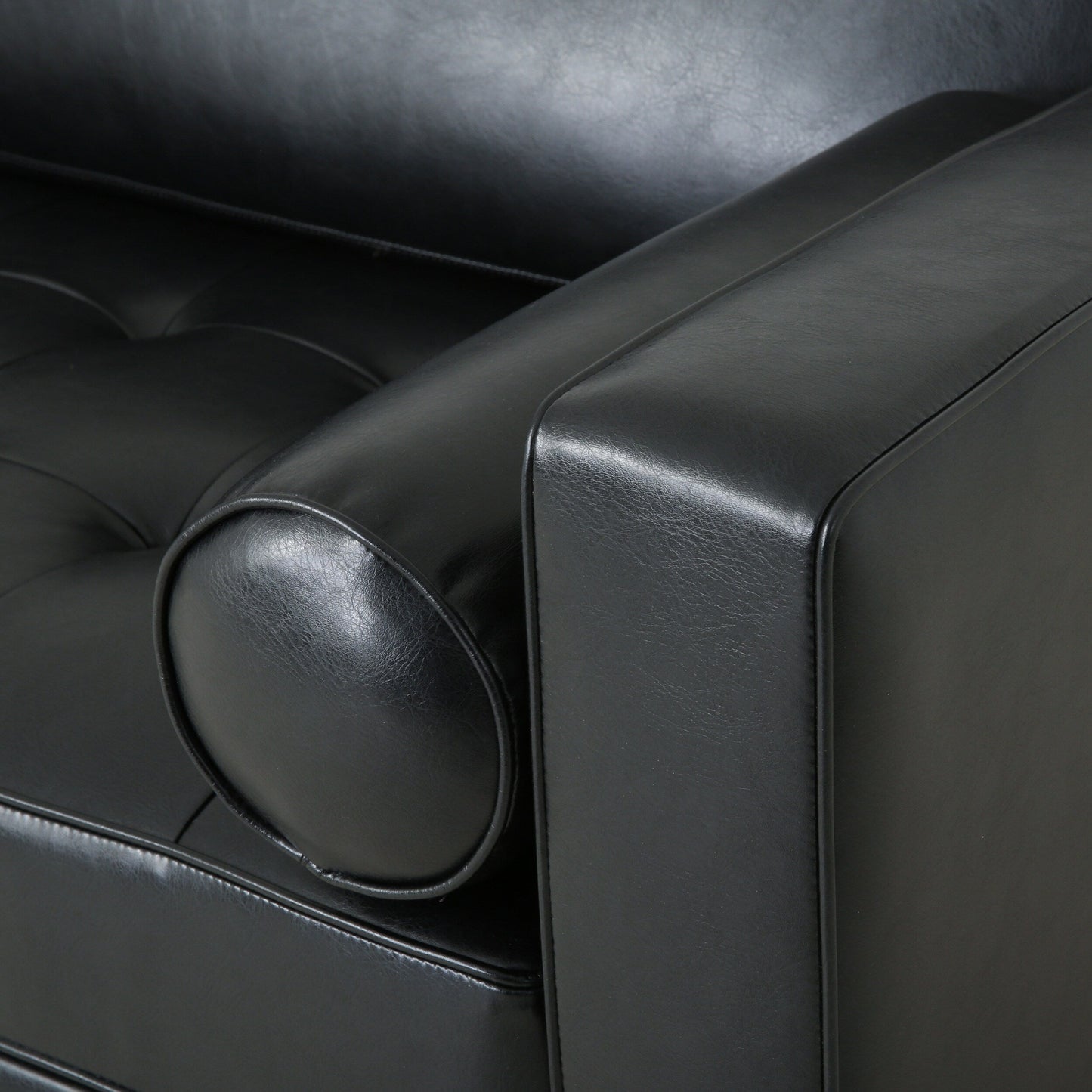 Malinta Contemporary Tufted 3 Seater Sofa by Christopher Knight Home - 82.25 L x 33.00 W x 33.00 H
