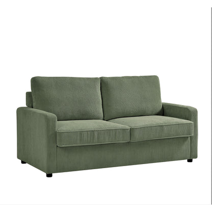 Manchester Polyester Corduroy 70 inch Square Arms Sofa Bed