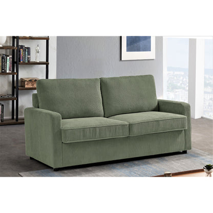 Manchester Polyester Corduroy 70 inch Square Arms Sofa Bed