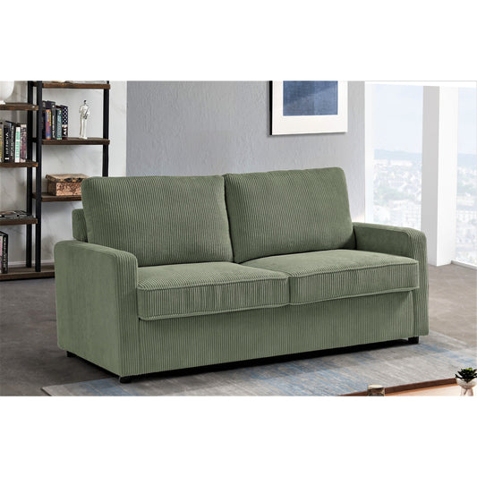 Manchester Polyester Corduroy 70 inch Square Arms Sofa Bed