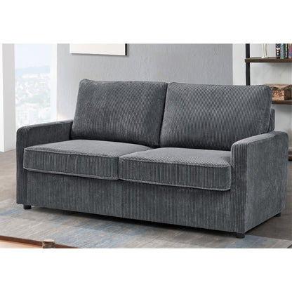 Manchester Polyester Corduroy 70 inch Square Arms Sofa Bed